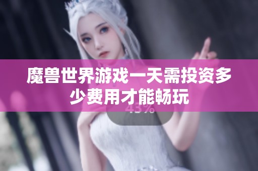 魔兽世界游戏一天需投资多少费用才能畅玩