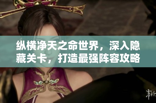纵横净天之命世界，深入隐藏关卡，打造最强阵容攻略解析