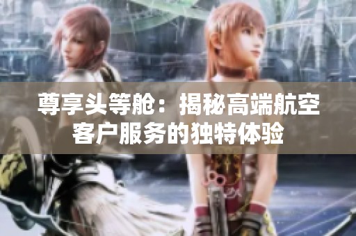 尊享头等舱：揭秘高端航空客户服务的独特体验
