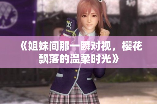 《姐妹间那一瞬对视，樱花飘落的温柔时光》