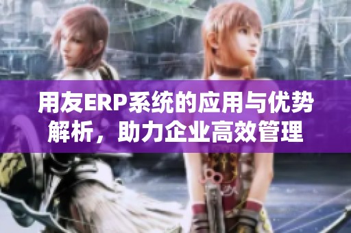 用友ERP系统的应用与优势解析，助力企业高效管理