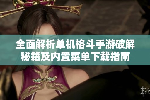 全面解析单机格斗手游破解秘籍及内置菜单下载指南