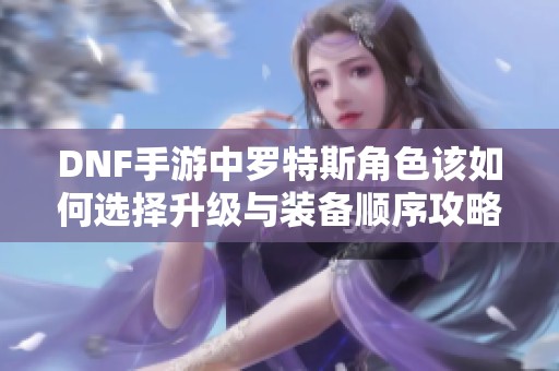 DNF手游中罗特斯角色该如何选择升级与装备顺序攻略