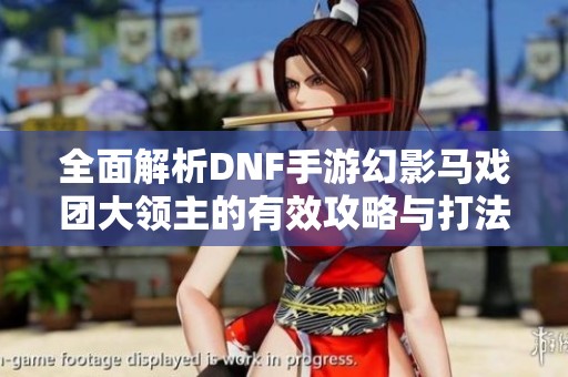 全面解析DNF手游幻影马戏团大领主的有效攻略与打法技巧