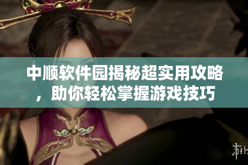 中顺软件园揭秘超实用攻略，助你轻松掌握游戏技巧