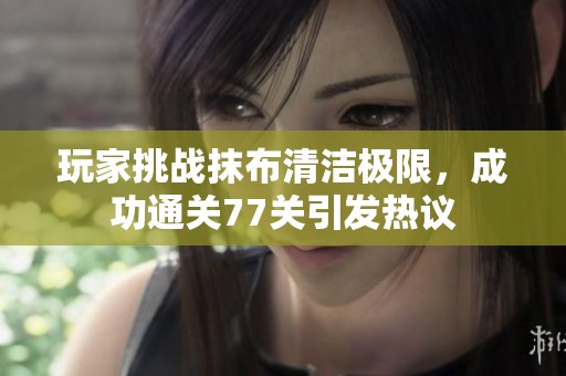 玩家挑战抹布清洁极限，成功通关77关引发热议