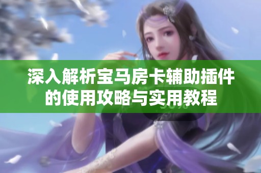 深入解析宝马房卡辅助插件的使用攻略与实用教程
