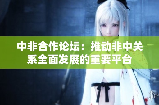 中非合作论坛：推动非中关系全面发展的重要平台