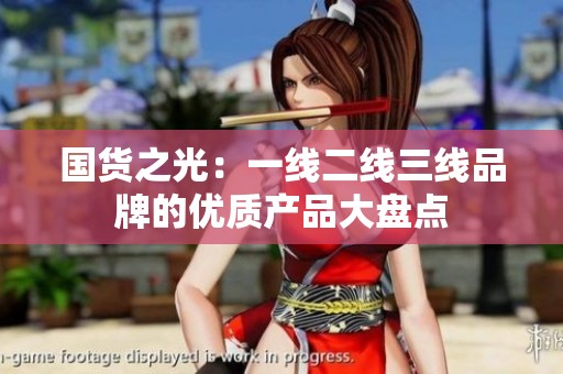 国货之光：一线二线三线品牌的优质产品大盘点