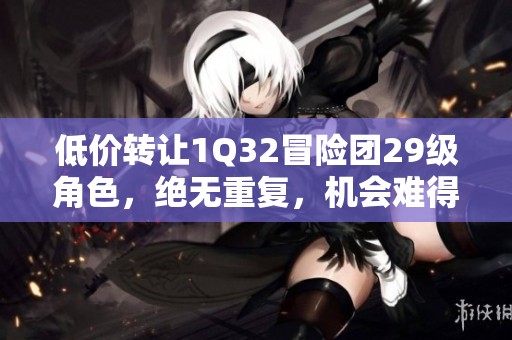 低价转让1Q32冒险团29级角色，绝无重复，机会难得！