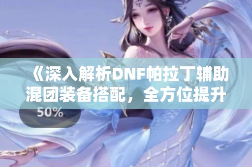 《深入解析DNF帕拉丁辅助混团装备搭配，全方位提升战斗力》