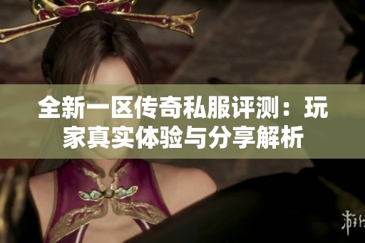 全新一区传奇私服评测：玩家真实体验与分享解析