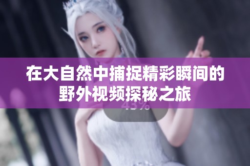 在大自然中捕捉精彩瞬间的野外视频探秘之旅