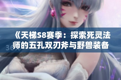 《天梯S8赛季：探索死灵法师的五孔双刃斧与野兽装备搭配》