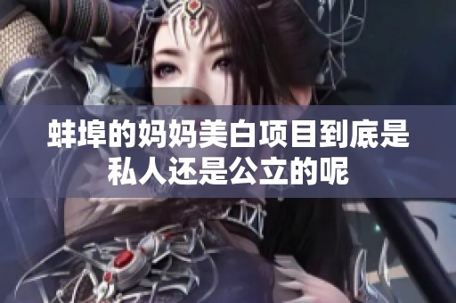 蚌埠的妈妈美白项目到底是私人还是公立的呢
