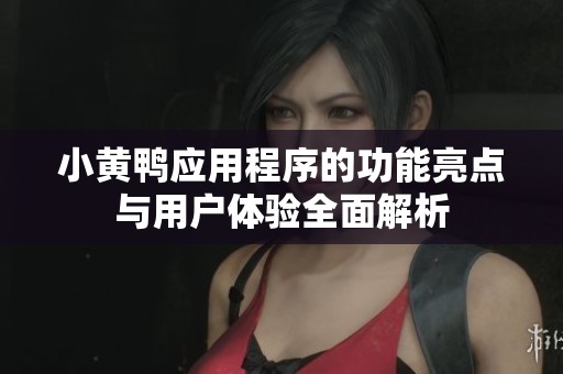 小黄鸭应用程序的功能亮点与用户体验全面解析
