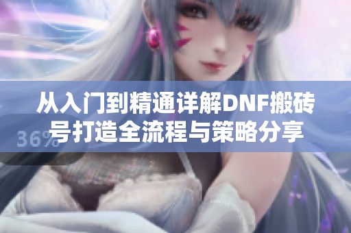 从入门到精通详解DNF搬砖号打造全流程与策略分享