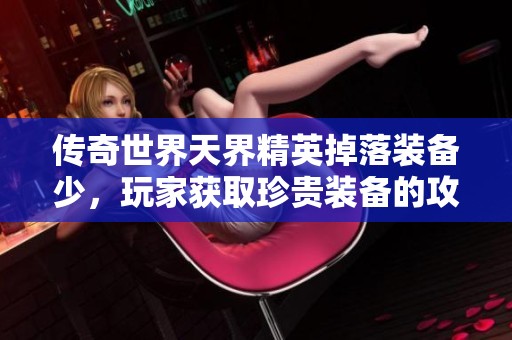 传奇世界天界精英掉落装备少，玩家获取珍贵装备的攻略解析
