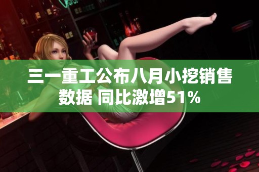 三一重工公布八月小挖销售数据 同比激增51%