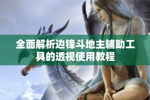 全面解析边锋斗地主辅助工具的透视使用教程