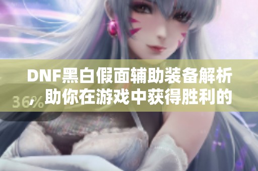 DNF黑白假面辅助装备解析，助你在游戏中获得胜利的策略利器
