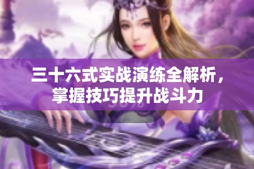 三十六式实战演练全解析，掌握技巧提升战斗力