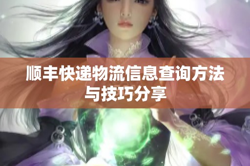 顺丰快递物流信息查询方法与技巧分享