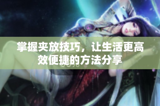 掌握夹放技巧，让生活更高效便捷的方法分享