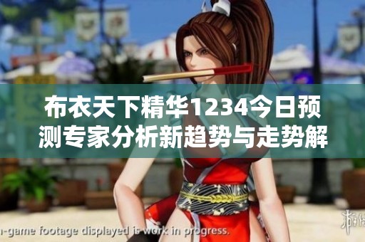 布衣天下精华1234今日预测专家分析新趋势与走势解读