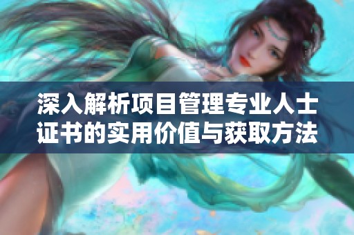 深入解析项目管理专业人士证书的实用价值与获取方法