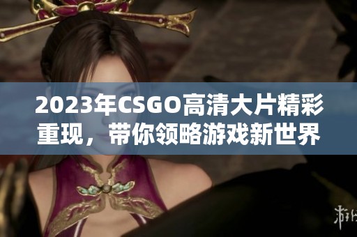 2023年CSGO高清大片精彩重现，带你领略游戏新世界
