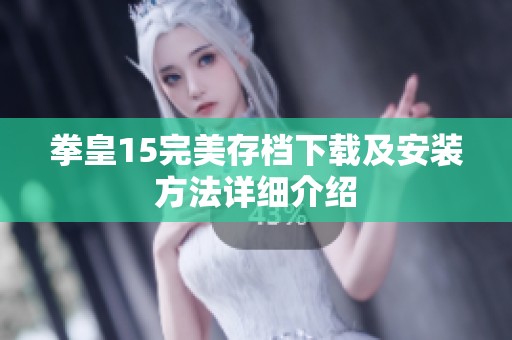 拳皇15完美存档下载及安装方法详细介绍