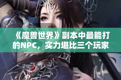 《魔兽世界》副本中最能打的NPC，实力堪比三个玩家！