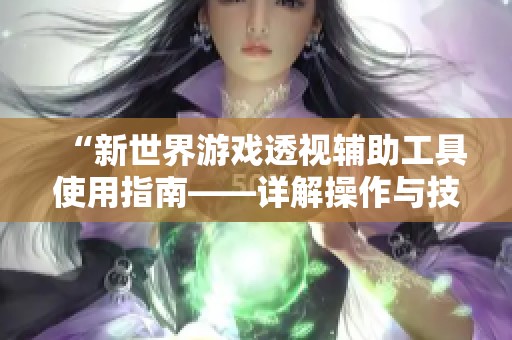 “新世界游戏透视辅助工具使用指南——详解操作与技巧”