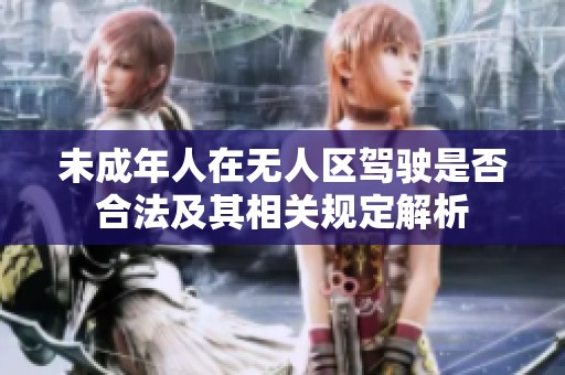 未成年人在无人区驾驶是否合法及其相关规定解析