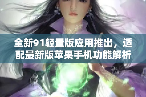 全新91轻量版应用推出，适配最新版苹果手机功能解析