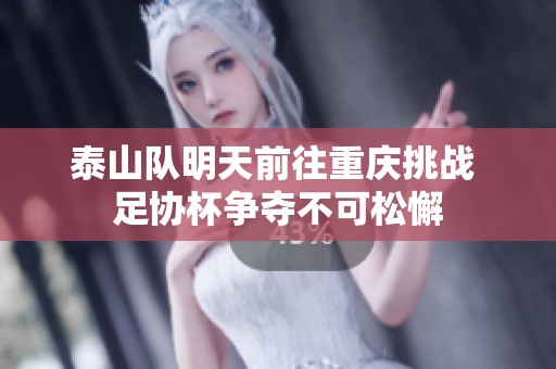 泰山队明天前往重庆挑战 足协杯争夺不可松懈