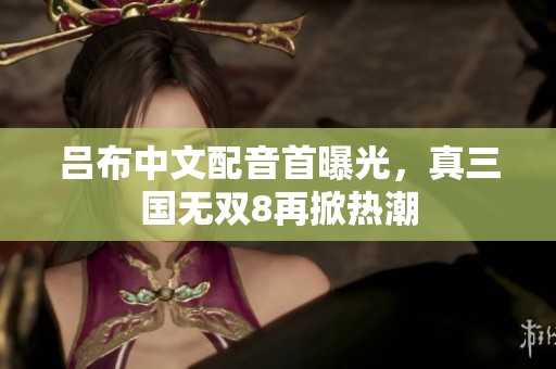 吕布中文配音首曝光，真三国无双8再掀热潮