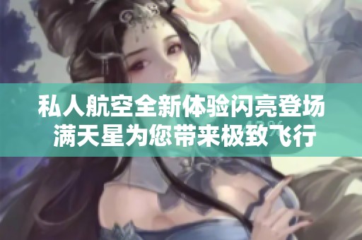 私人航空全新体验闪亮登场 满天星为您带来极致飞行享受