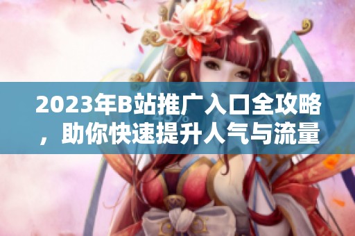 2023年B站推广入口全攻略，助你快速提升人气与流量