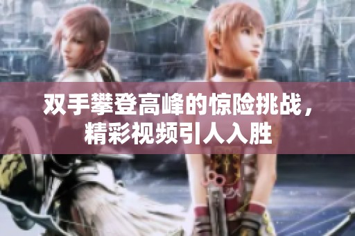 双手攀登高峰的惊险挑战，精彩视频引人入胜
