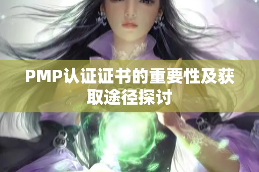 PMP认证证书的重要性及获取途径探讨
