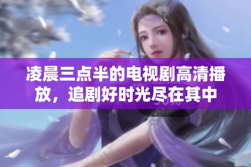 凌晨三点半的电视剧高清播放，追剧好时光尽在其中