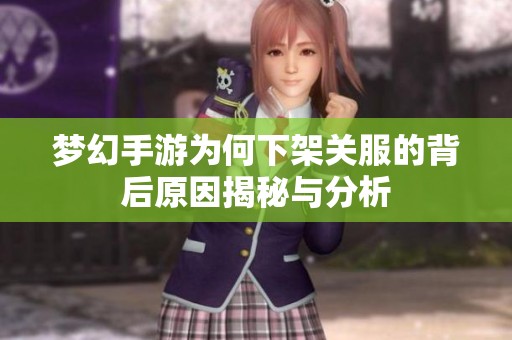 梦幻手游为何下架关服的背后原因揭秘与分析