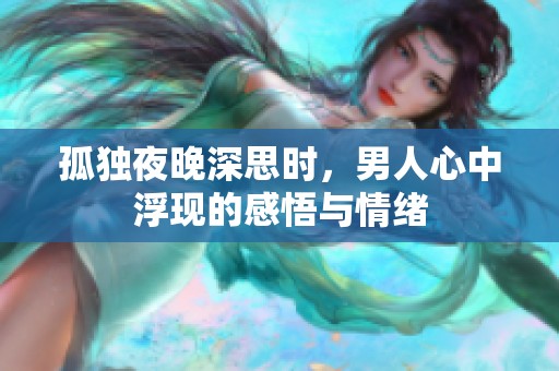 孤独夜晚深思时，男人心中浮现的感悟与情绪