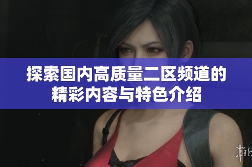 探索国内高质量二区频道的精彩内容与特色介绍