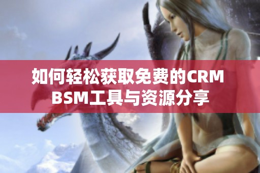 如何轻松获取免费的CRM BSM工具与资源分享