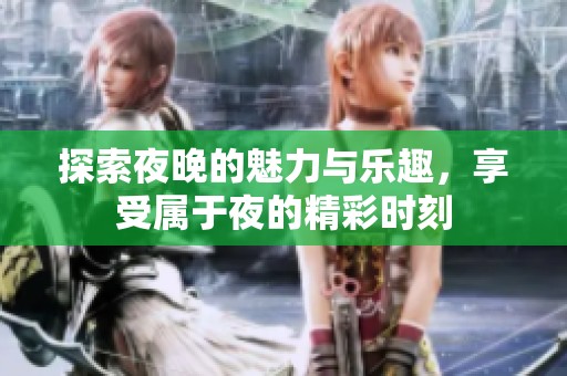 探索夜晚的魅力与乐趣，享受属于夜的精彩时刻