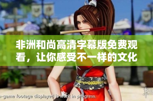 非洲和尚高清字幕版免费观看，让你感受不一样的文化震撼