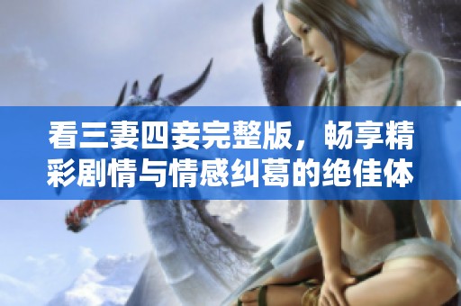 看三妻四妾完整版，畅享精彩剧情与情感纠葛的绝佳体验